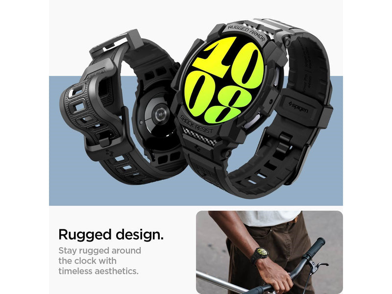 Spigen Rugged Armor Pro - matte black - Samsung Galaxy Watch7 (40mm)