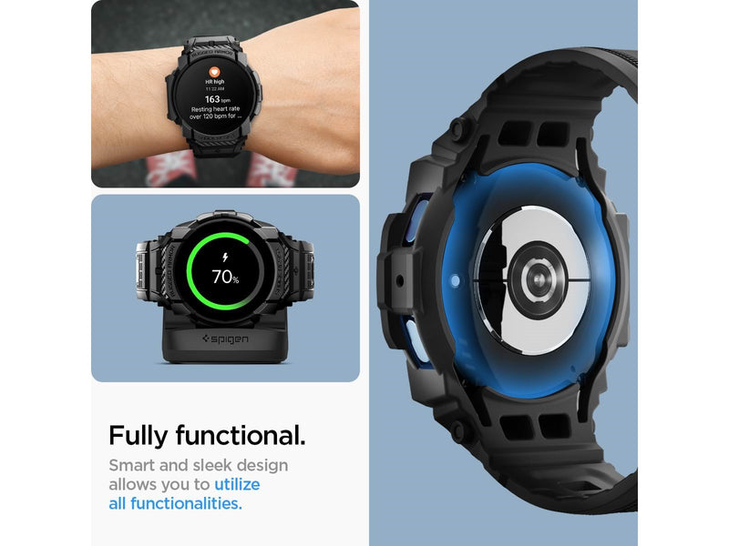 Spigen Rugged Armor Pro - matte black - Samsung Galaxy Watch7 (40mm)