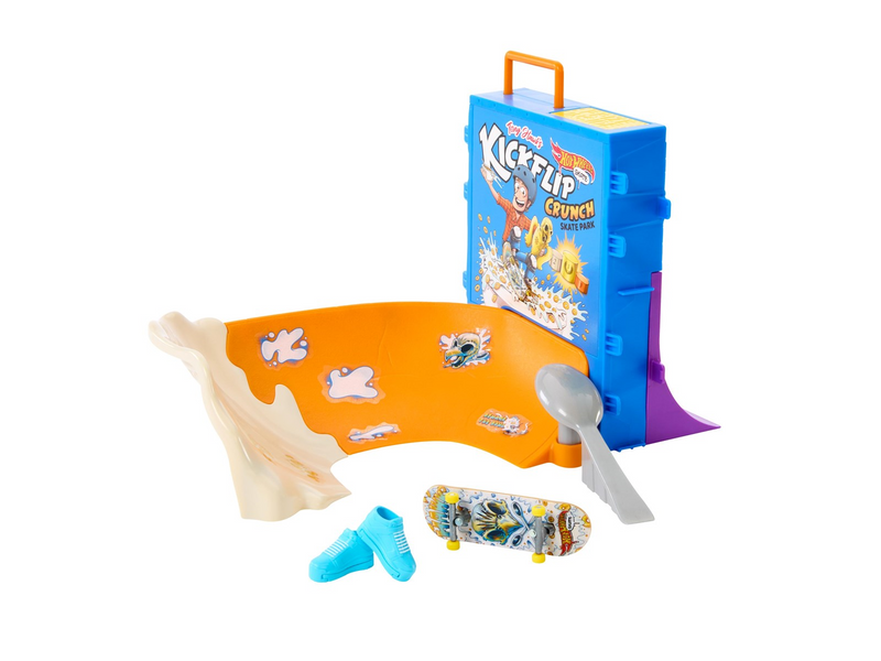 Hot Wheels Skate Tony Hawk Cereal Skate Bowl Fingerboard Set