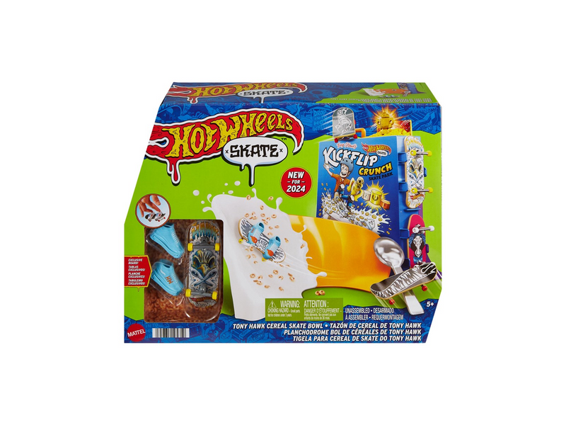 Hot Wheels Skate Tony Hawk Cereal Skate Bowl Fingerboard Set