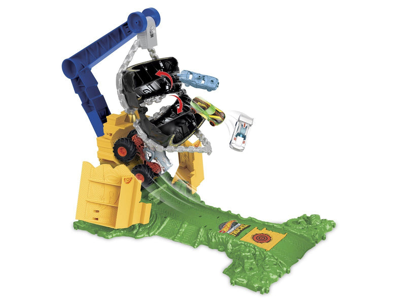 Hot Wheels Monster Trucks Rhinomite Chargin’ Challenge Playset