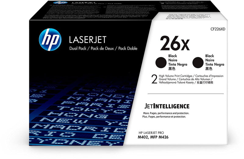 HP Original 26X Toner Doppelpack schwarz hohe Kapazität 2 x 9.000 Seiten (CF226XD)