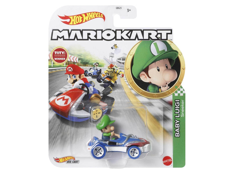 Hot Wheels - Mario Kart Baby Luigi Sneeker Vehicle