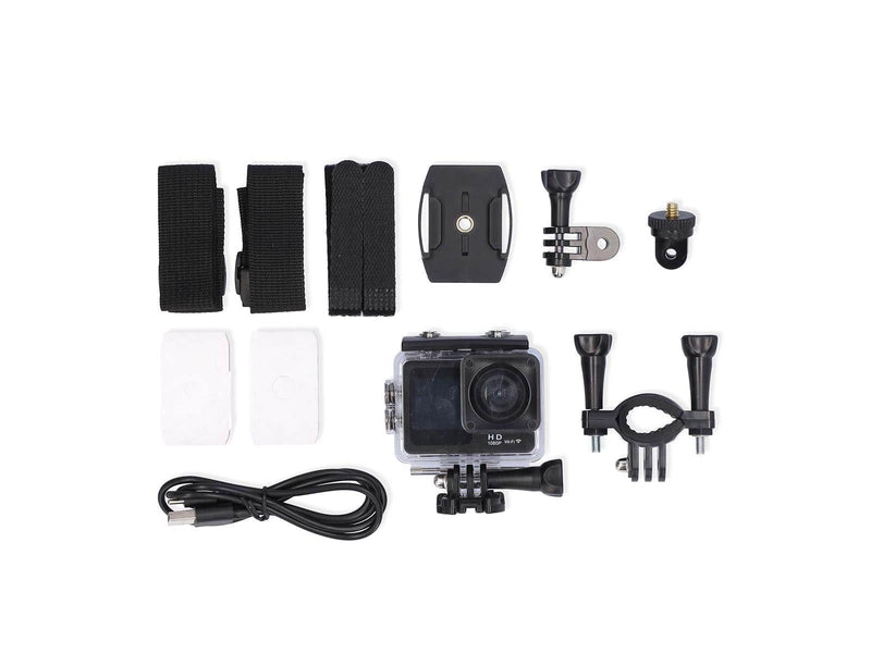 Nedis Action Cam | Dual Screen | 1080p@30fps | 12 MPixel