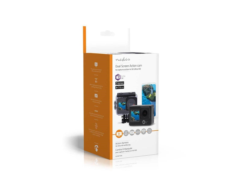 Nedis Action Cam | Dual Screen | 5K@30fps | 16 MPixel
