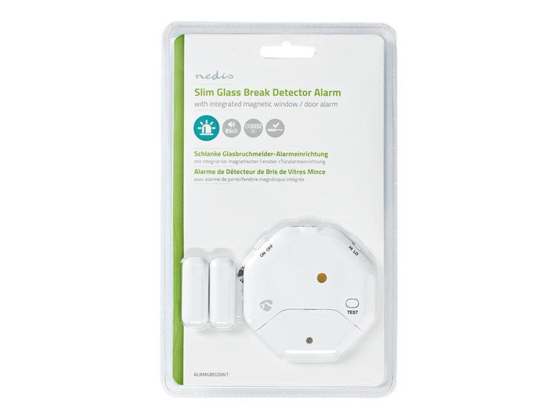Nedis Doorstep Window Alarm - glass break sensor - white