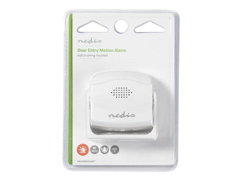 Nedis Door Entry Motion Alarm - motion sensor - white
