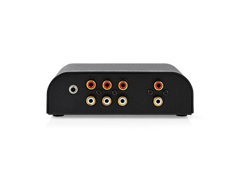 Nedis - Analogue 4-Way-Audio Switch - 3 x RCA Stereo (Phono) + 3.5 mm Jack - 4 ports