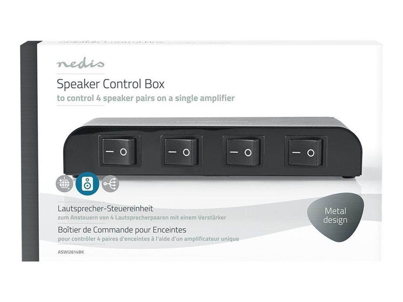 Nedis ASWI2614BK - audio switch - 4 ports