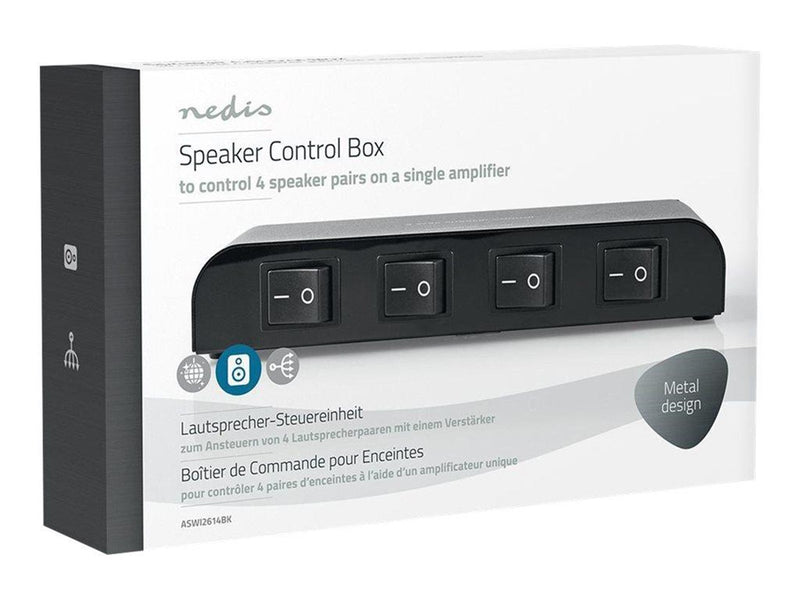 Nedis ASWI2614BK - audio switch - 4 ports