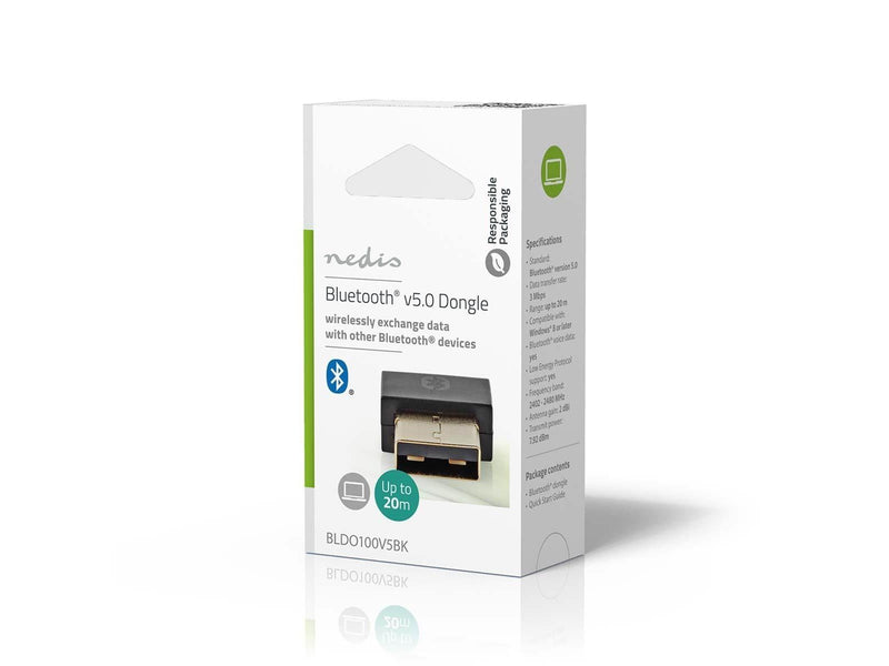 Nedis Bluetooth Dongle BLDO100V5BK Bluetooth 5.1 USB