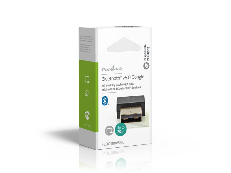 Nedis Bluetooth Dongle BLDO100V5BK Bluetooth 5.1 USB