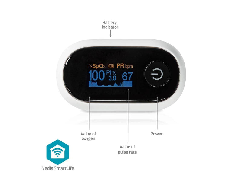 Nedis Pulse-Oximeter BTHOX10WT pulse oximeter