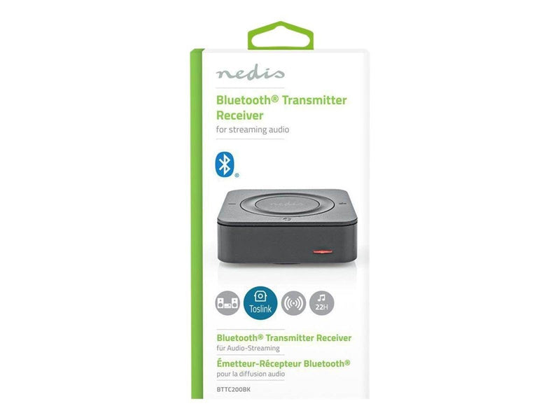 Nedis BTTC200BK - Bluetooth wireless audio receiver / transmitter for headphones speaker mobile phone tablet