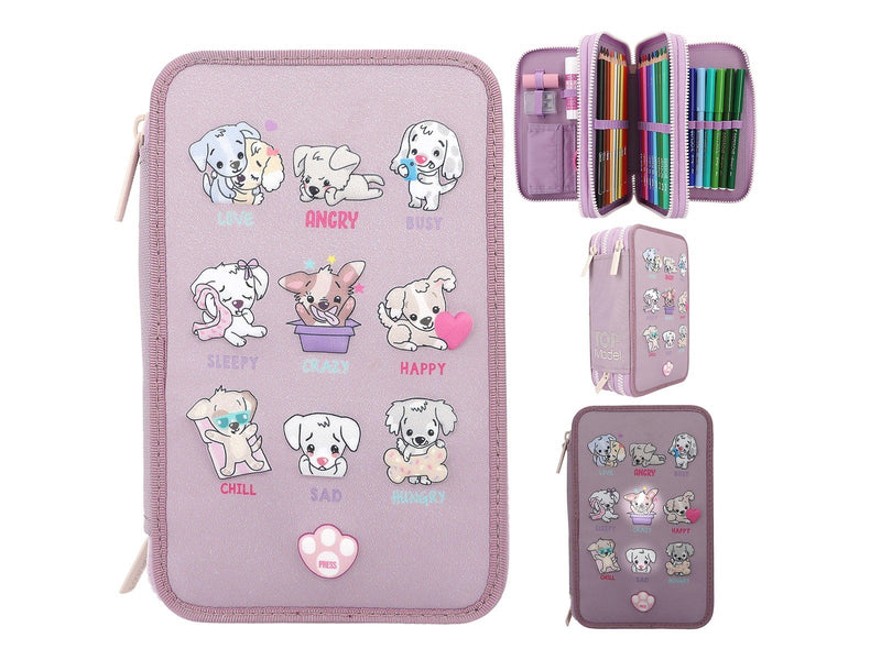 Topmodel Triple Pencil Case LED Dog Mood barometer ( 0412843 )