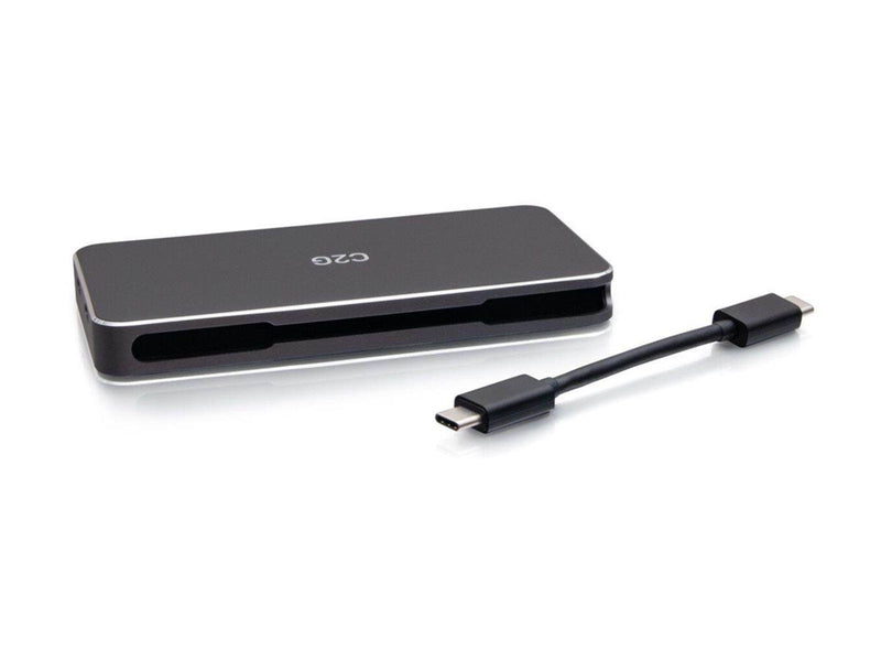 C2G USB-C 7-in-1 Dual Display MST Docking Station with HDMI DisplayPort Ethernet USB and Power Delivery up to 100W - 4K 60Hz - d