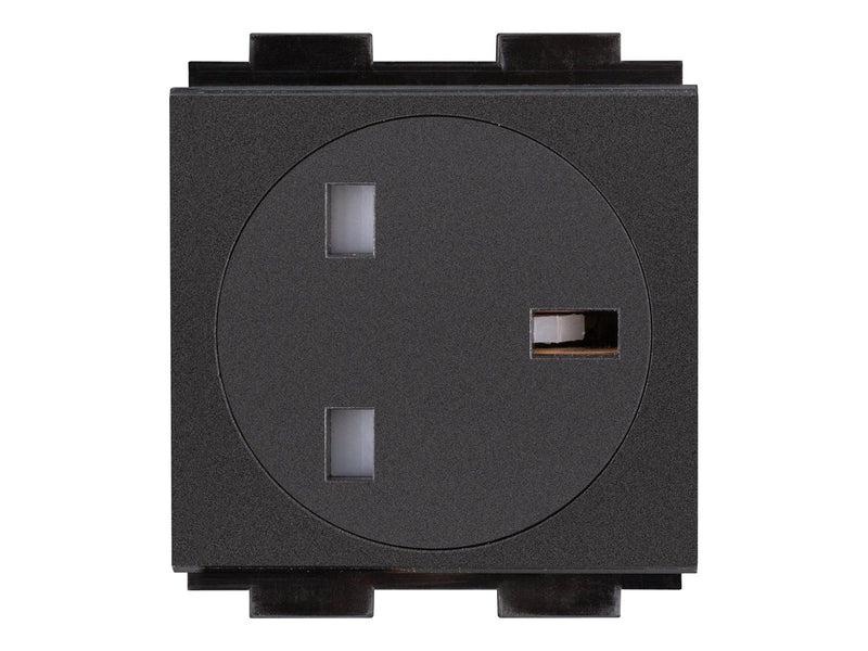 Crestron Electronics Crestron FT2A-PWR-UK series FT2A-PWR-UK-1-BASIC - power socket mechanism - 1 power socket - black
