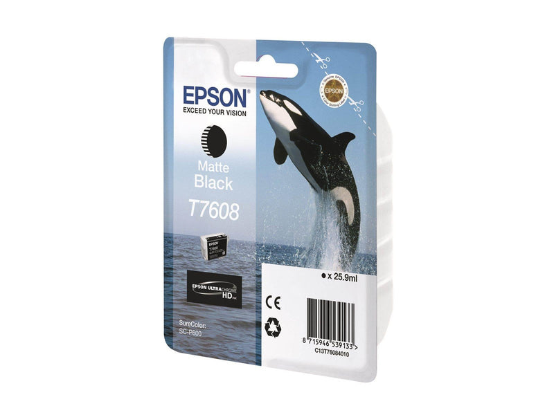 Epson T7608 - matte black - original - ink cartridge - Tintenpatrone Matt Schwarz