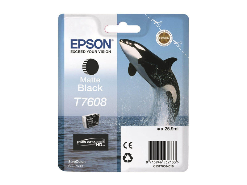 Epson T7608 - matte black - original - ink cartridge - Tintenpatrone Matt Schwarz