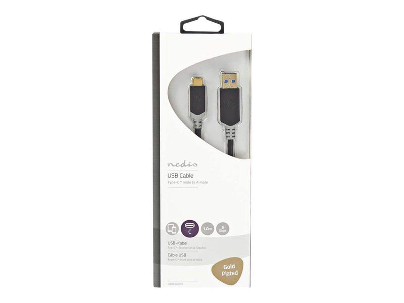 Nedis - USB-C cable - 24 pin USB-C to USB Type A - 1 m