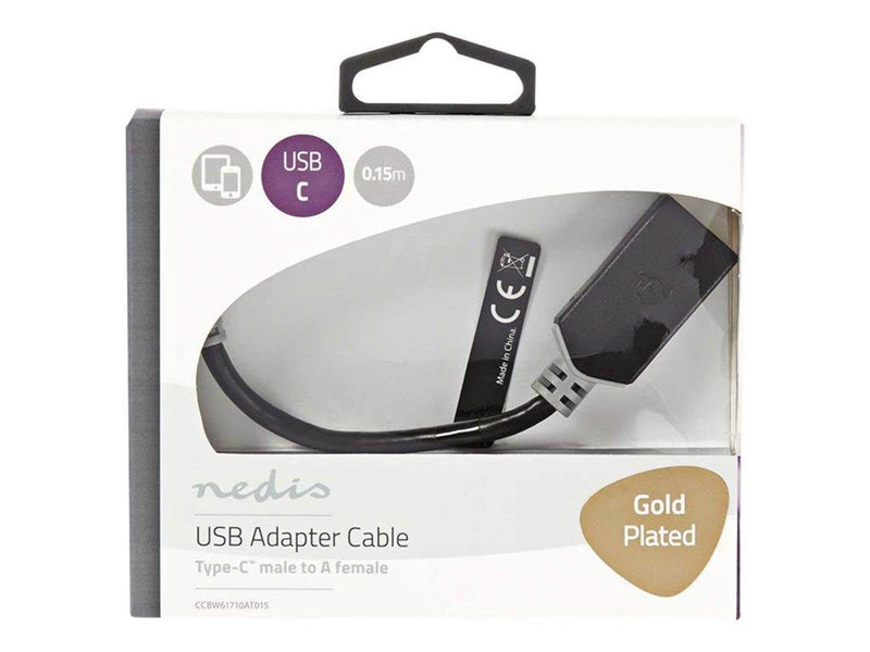 Nedis - USB-C adapter - USB Type A to 24 pin USB-C - 15 cm