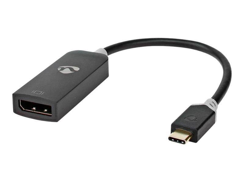 Nedis USB-C 3.1 Adapter Cable - USB / DisplayPort adapter - 24 pin USB-C to DisplayPort - 20 cm