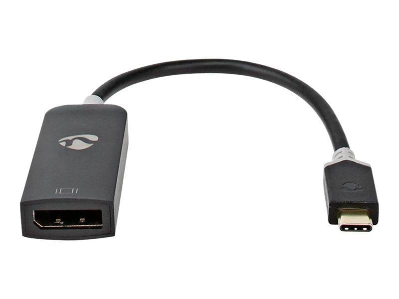 Nedis USB-C 3.1 Adapter Cable - USB / DisplayPort adapter - 24 pin USB-C to DisplayPort - 20 cm
