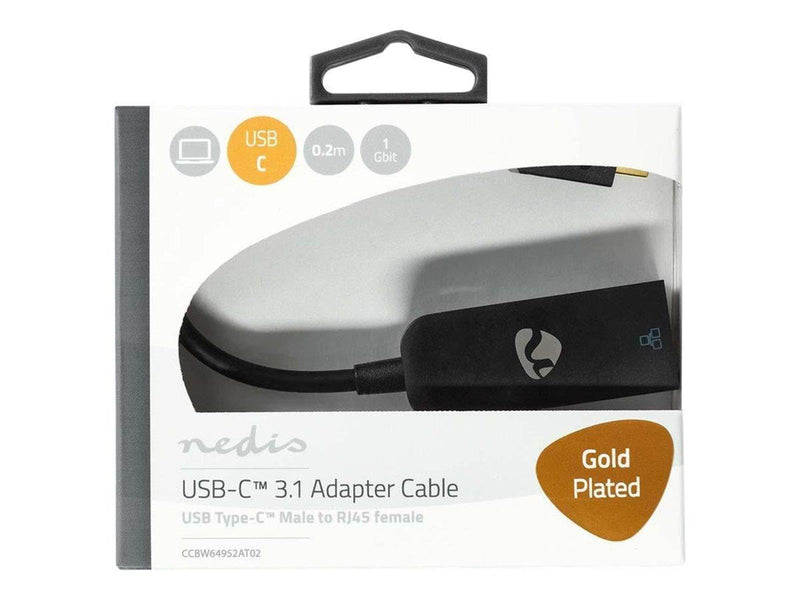 Nedis CCBW64952AT02 - network adapter - USB-C 3.1 - Gigabit Ethernet x 1