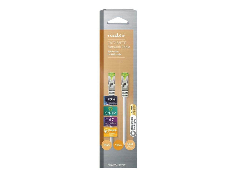Nedis patch cable - 1 m - grey - Grau - 1 meter