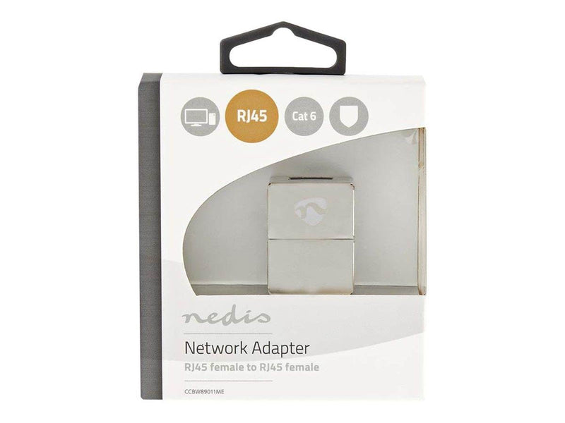 Nedis network coupler - metal - Silber