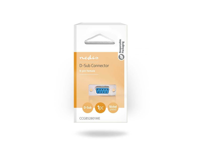 Nedis D-Sub Chassis Mount | D-SUB 9-Pin Female | Silver | Box