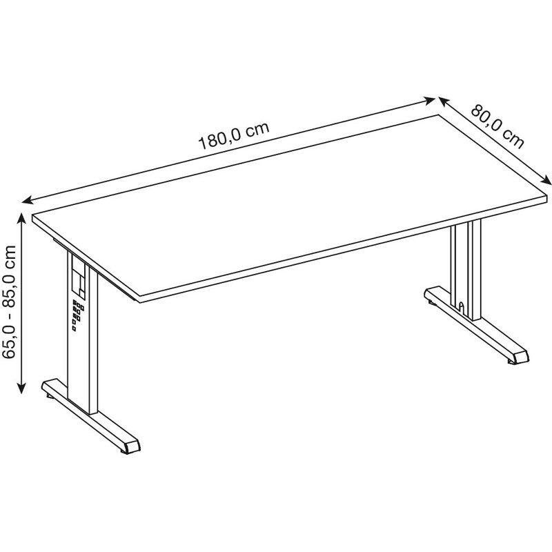 HAMMERBACHER höhenverstellbarer Schreibtisch VOS19/6/W buche
