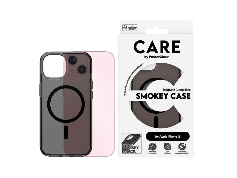 CARE by PanzerGlass Flagship Case Urban Combat Smokey w. Black MagSafe iPhone 15