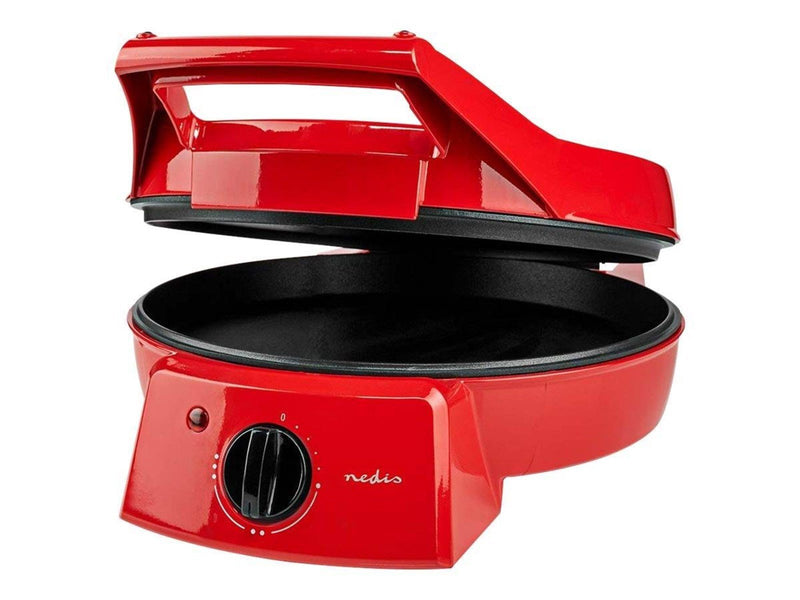 Nedis FCPM100FRD - pizza maker/grill - red black