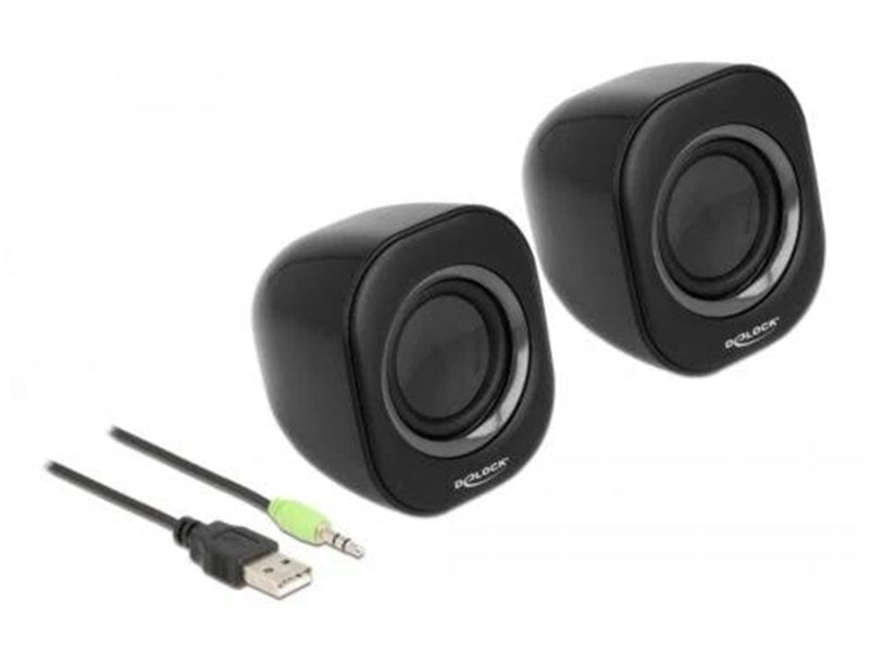 DeLOCK Mini Stereo PC Speaker - Schwarz