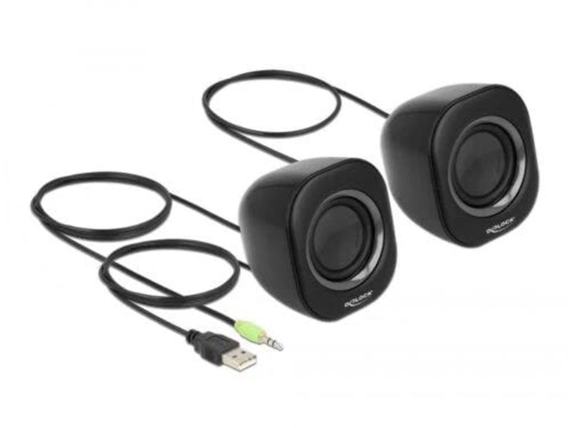 DeLOCK Mini Stereo PC Speaker - Schwarz