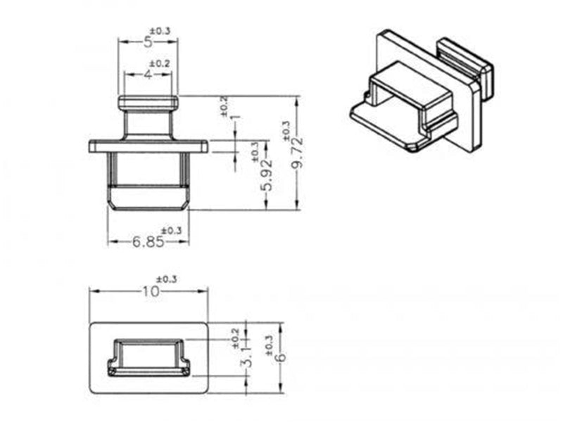 DeLOCK Dust Cover for USB 2.0 Type Mini-B Female