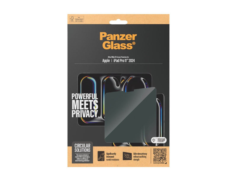 PanzerGlass Privacy Screen Protector iPad Pro 11" (2024) | Ultra-Wide Fit