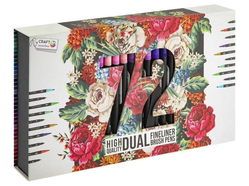 Craft Sensations Fineliners / brush pens 72 pcs in cardboard box