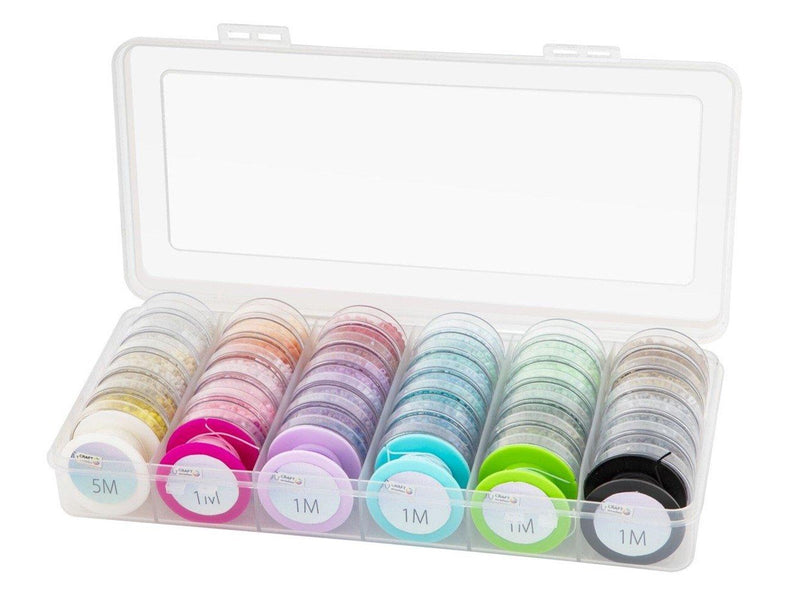 Craft Sensations Rocaille glass beads 36 pcs in plastic storage box