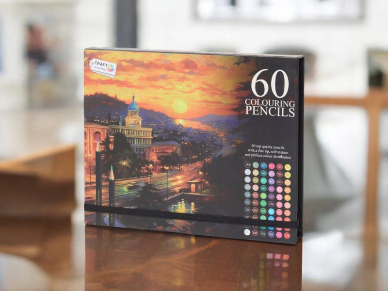 Craft Sensations 60 pcs colouring pencils in colour box