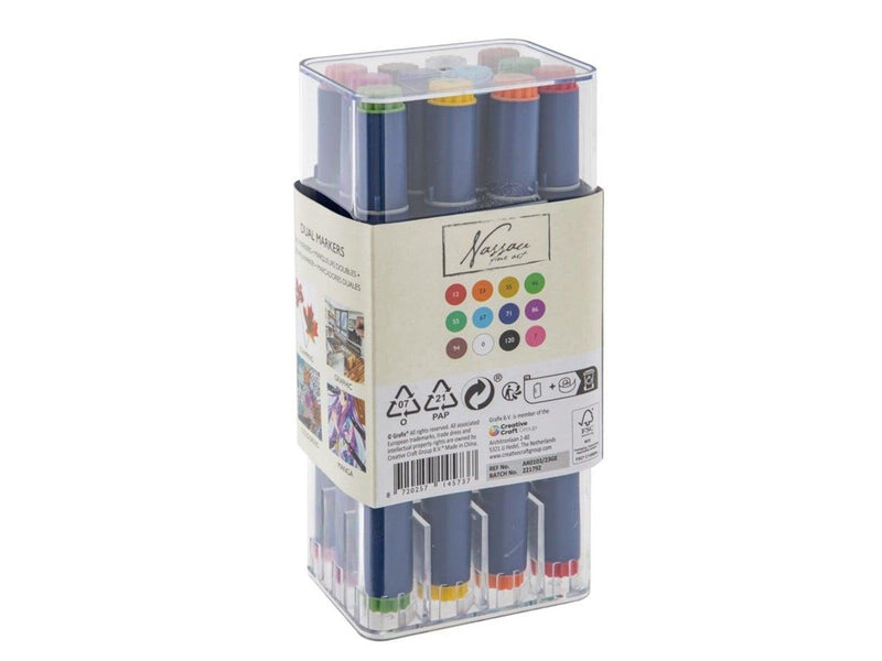 Nassau Round dual markers (12 pcs)
