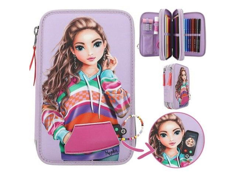 Topmodel - Triple Pencil Case with applied smart phone JOY ( 0412842 )
