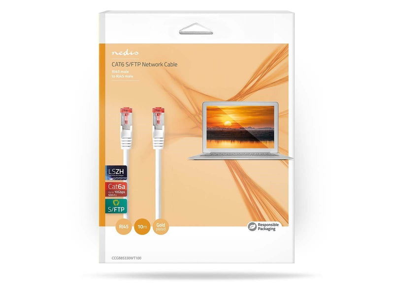 Nedis CCGB85330WT100 networking cable - Weiß - 10 meter