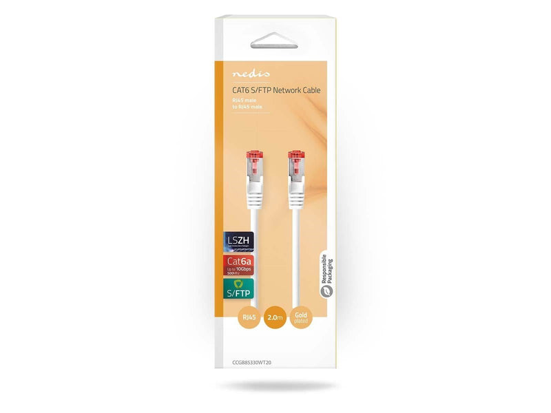 Nedis CCGB85330WT20 networking cable - Weiß - 2 meter