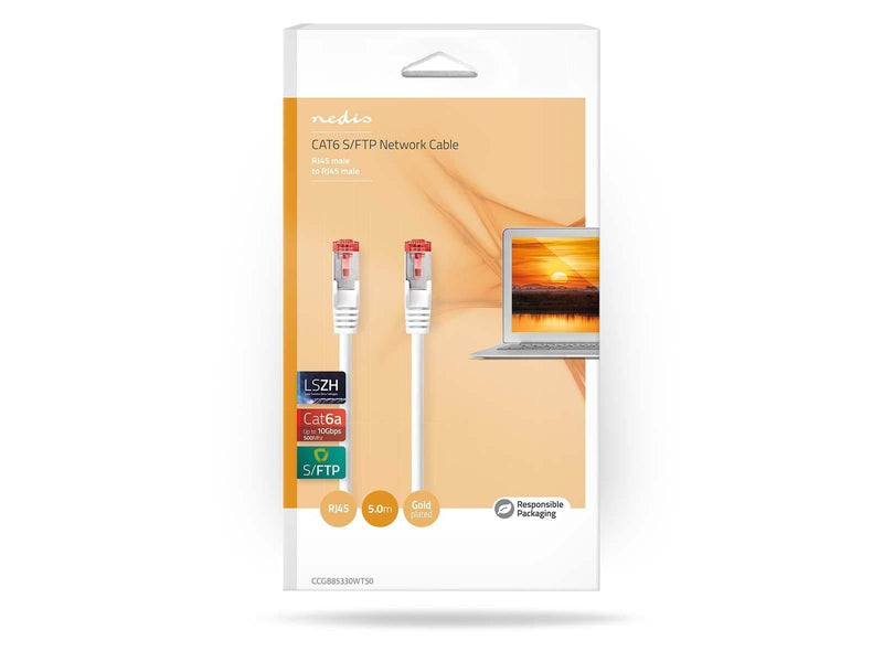 Nedis CCGB85330WT50 networking cable - Weiß - 5 meter