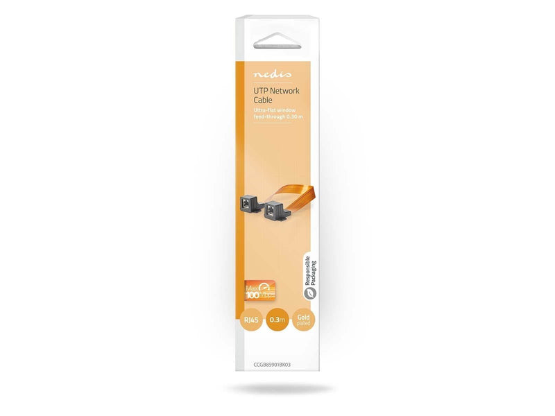 Nedis CCGB85901BK03 networking cable - Orange - 0.3 meter