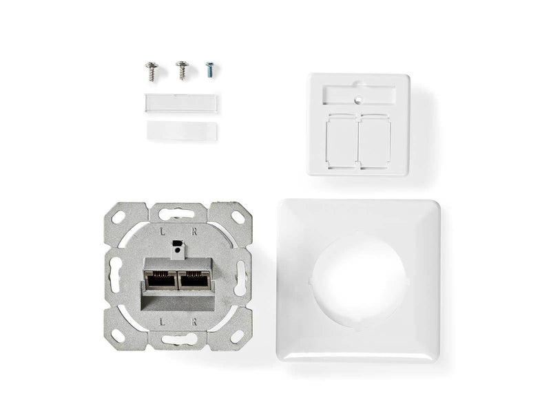 Nedis Network Wall Box | In-Wall | 2 port(s) | CAT7