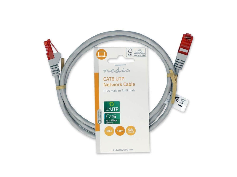 Nedis CCGL85200GY10 networking cable - Grau - 1 meter