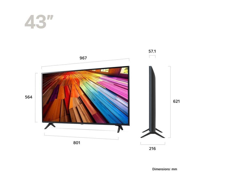 LG 43" Flachbild TV UHD 43UT80006LA LED 4K